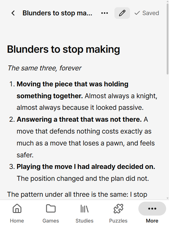 A note: markdown headings, a live board embedded in the text, and wiki-links to other documents